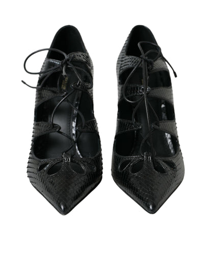 Dolce &amp; Gabbana zwarte python leren Mary Jane pumps