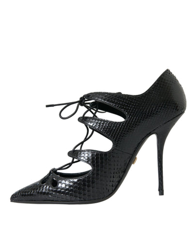 Dolce &amp; Gabbana zwarte python leren Mary Jane pumps