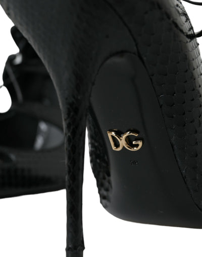 Dolce &amp; Gabbana zwarte python leren Mary Jane pumps