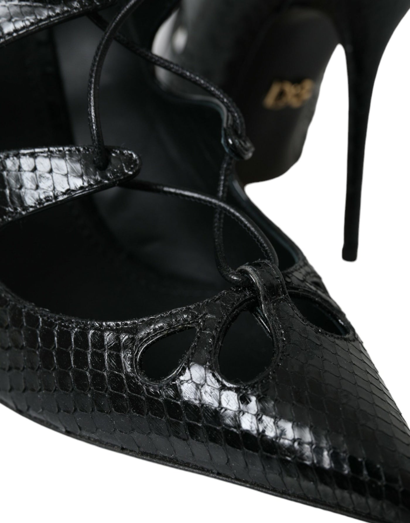 Dolce &amp; Gabbana zwarte python leren Mary Jane pumps