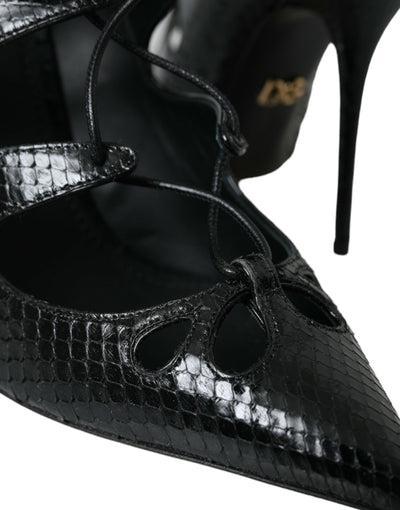 Dolce &amp; Gabbana zwarte python leren Mary Jane pumps