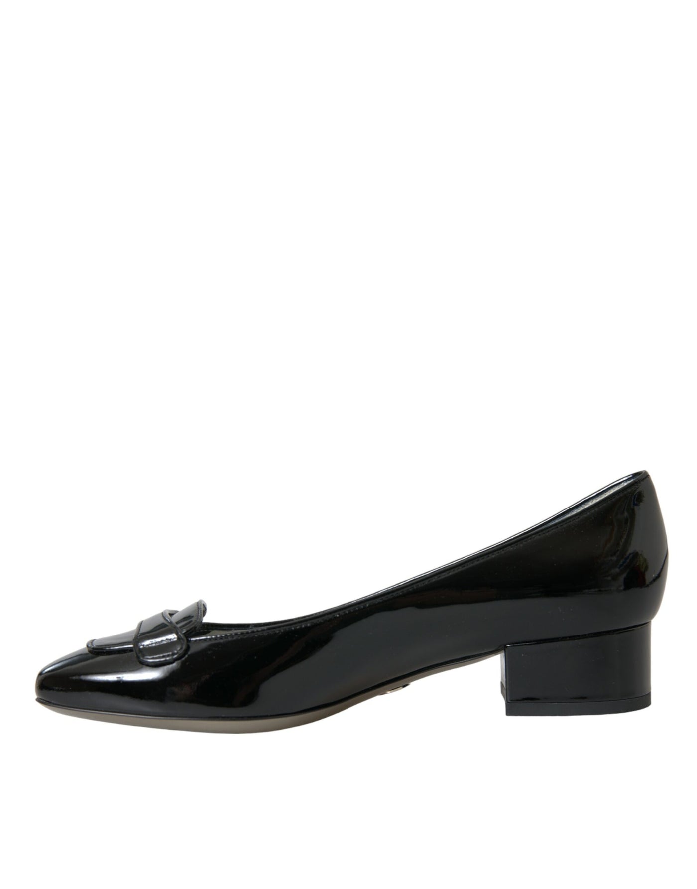 Dolce &amp; Gabbana Zwarte Patent Leren Blokhakken Pumps Schoenen