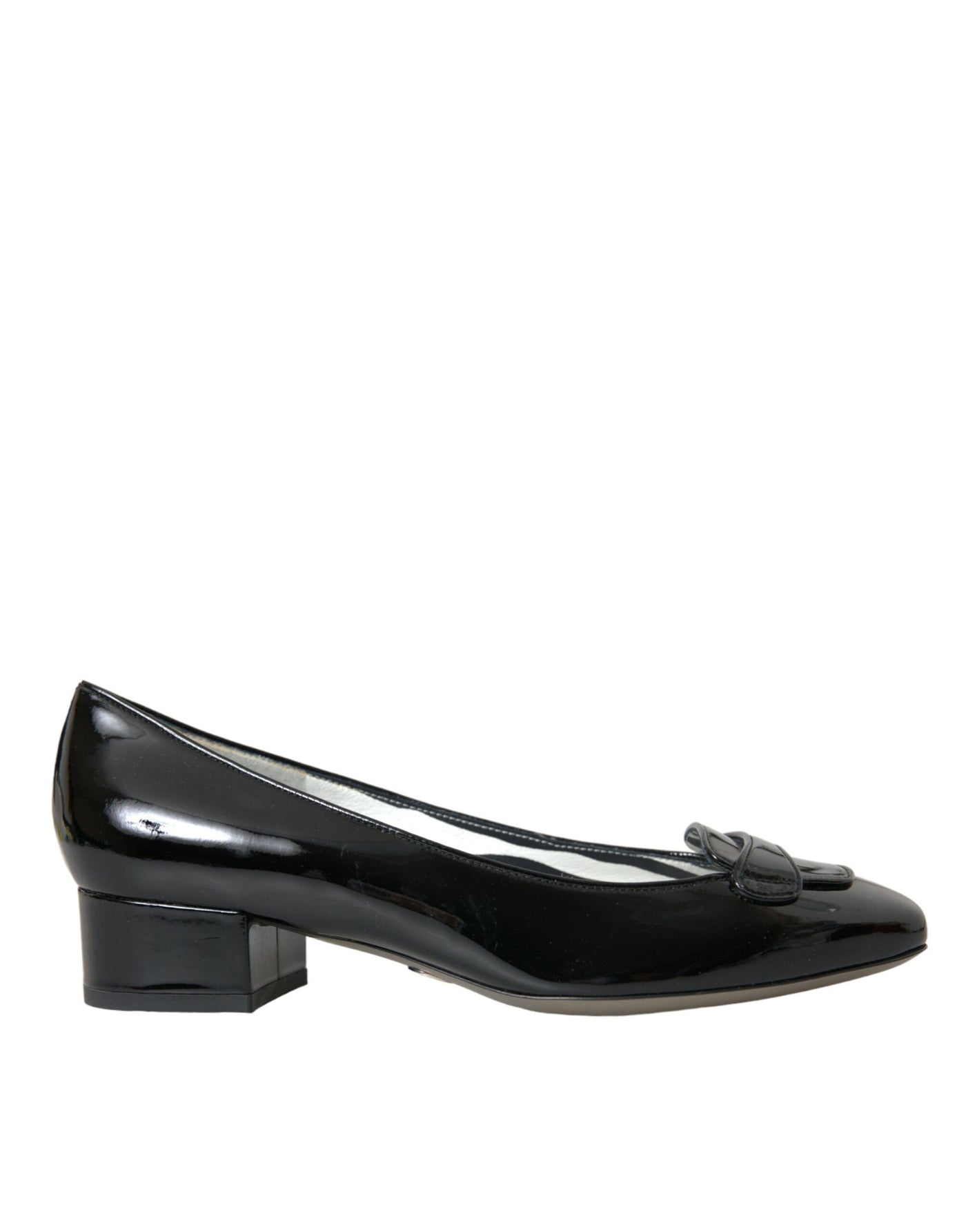 Dolce &amp; Gabbana Zwarte Patent Leren Blokhakken Pumps Schoenen
