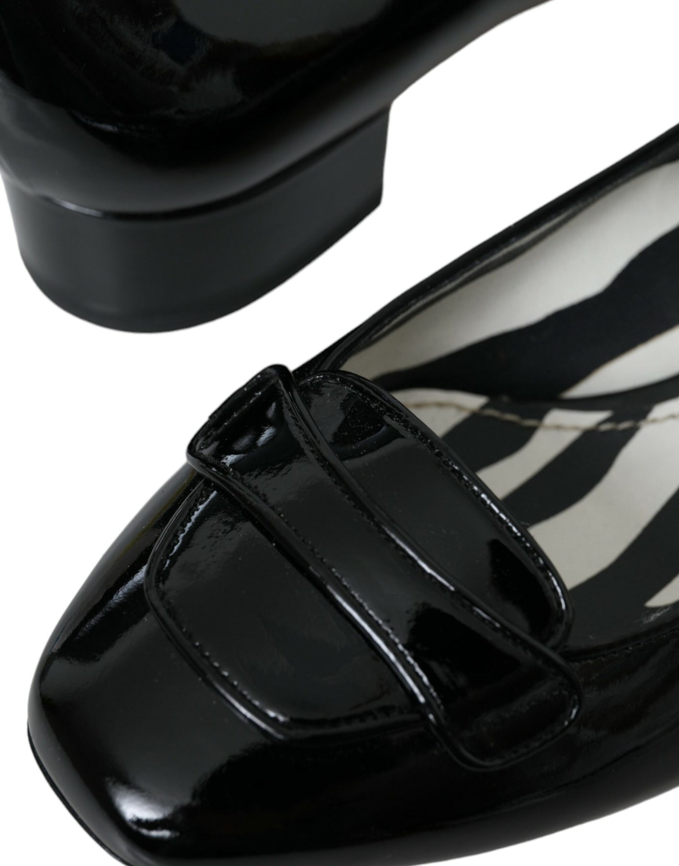 Dolce &amp; Gabbana Zwarte Patent Leren Blokhakken Pumps Schoenen