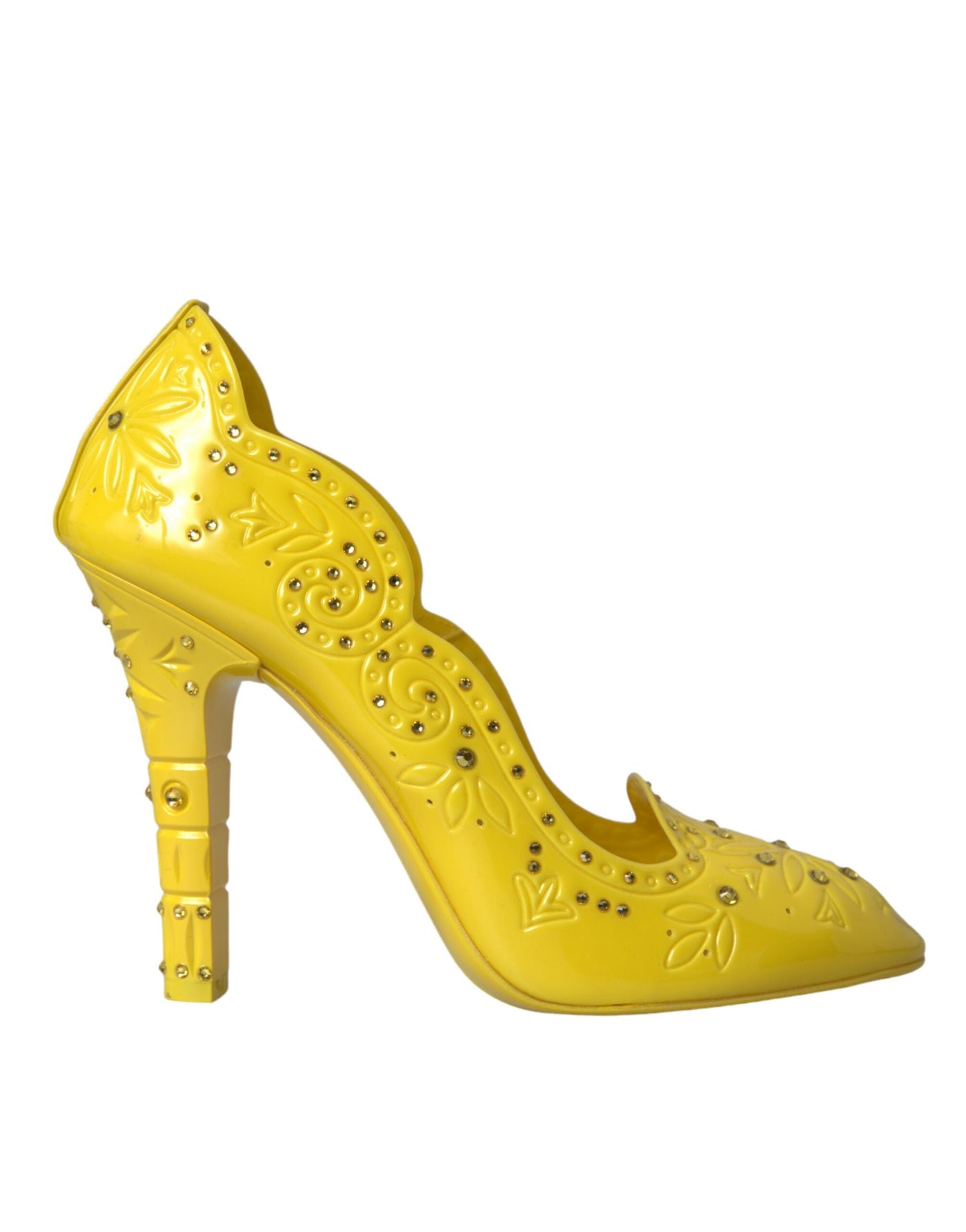 Dolce &amp; Gabbana Gele Kristallen Assepoester Hakken Pumps Schoenen