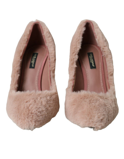 Dolce &amp; Gabbana lichtroze imitatiebont hakken pumps schoenen