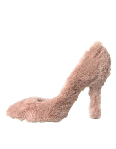 Dolce &amp; Gabbana lichtroze imitatiebont hakken pumps schoenen