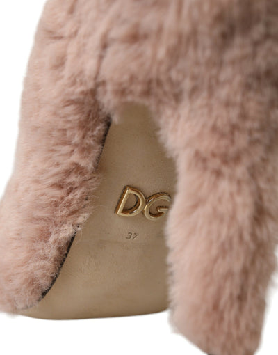 Dolce &amp; Gabbana lichtroze imitatiebont hakken pumps schoenen