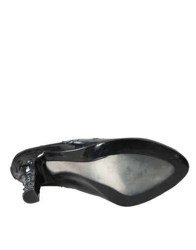 Dolce &amp; Gabbana Zwarte Kristallen Assepoester Hakken Pumps Schoenen