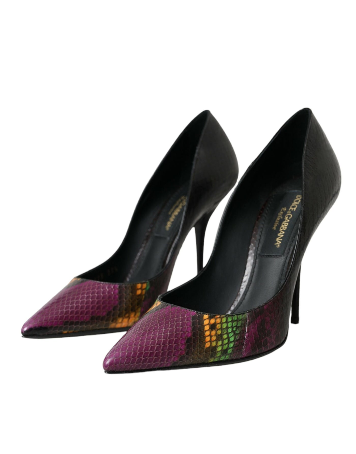 Dolce &amp; Gabbana Multicolor Exotische Leren Hakken Pumps Schoenen
