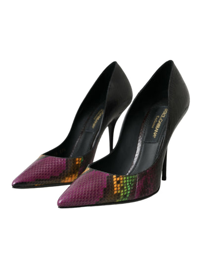 Dolce &amp; Gabbana Multicolor Exotische Leren Hakken Pumps Schoenen