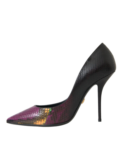 Dolce &amp; Gabbana Multicolor Exotische Leren Hakken Pumps Schoenen