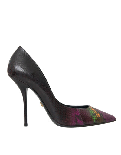 Dolce &amp; Gabbana Multicolor Exotische Leren Hakken Pumps Schoenen