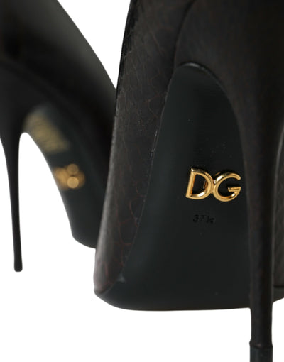 Dolce &amp; Gabbana Multicolor Exotische Leren Hakken Pumps Schoenen