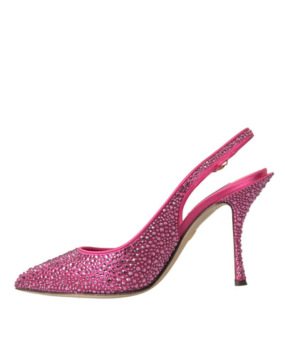 Dolce &amp; Gabbana roze slingbacks kristallen pumps schoenen