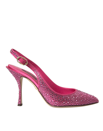 Dolce &amp; Gabbana roze slingbacks kristallen pumps schoenen