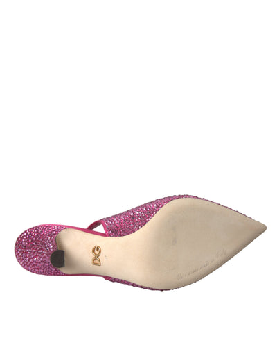 Dolce &amp; Gabbana roze slingbacks kristallen pumps schoenen