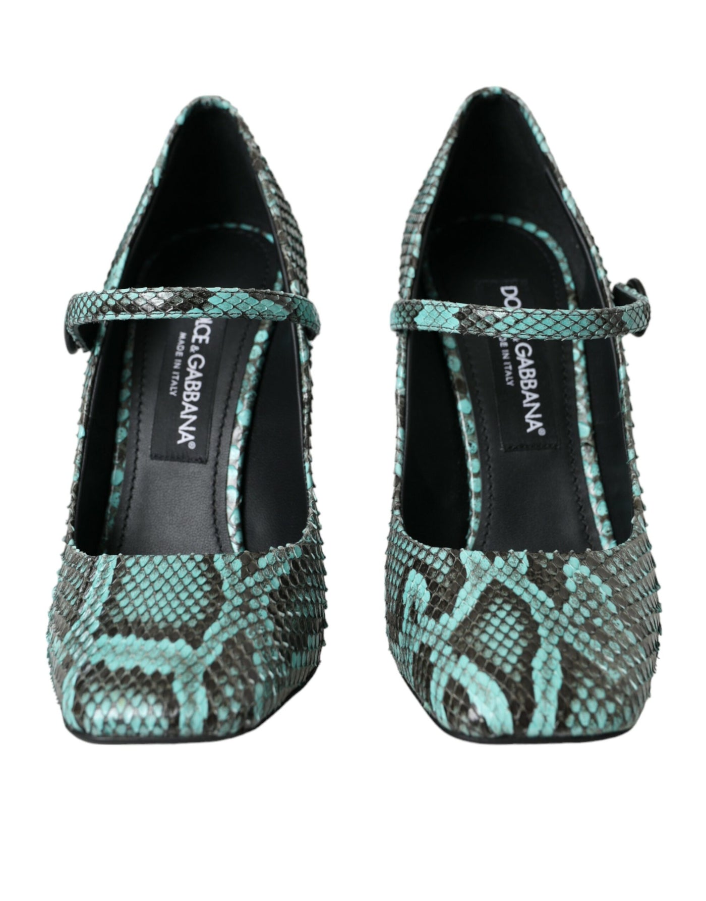 Dolce &amp; Gabbana Aqua Python leren Mary Jane pumps