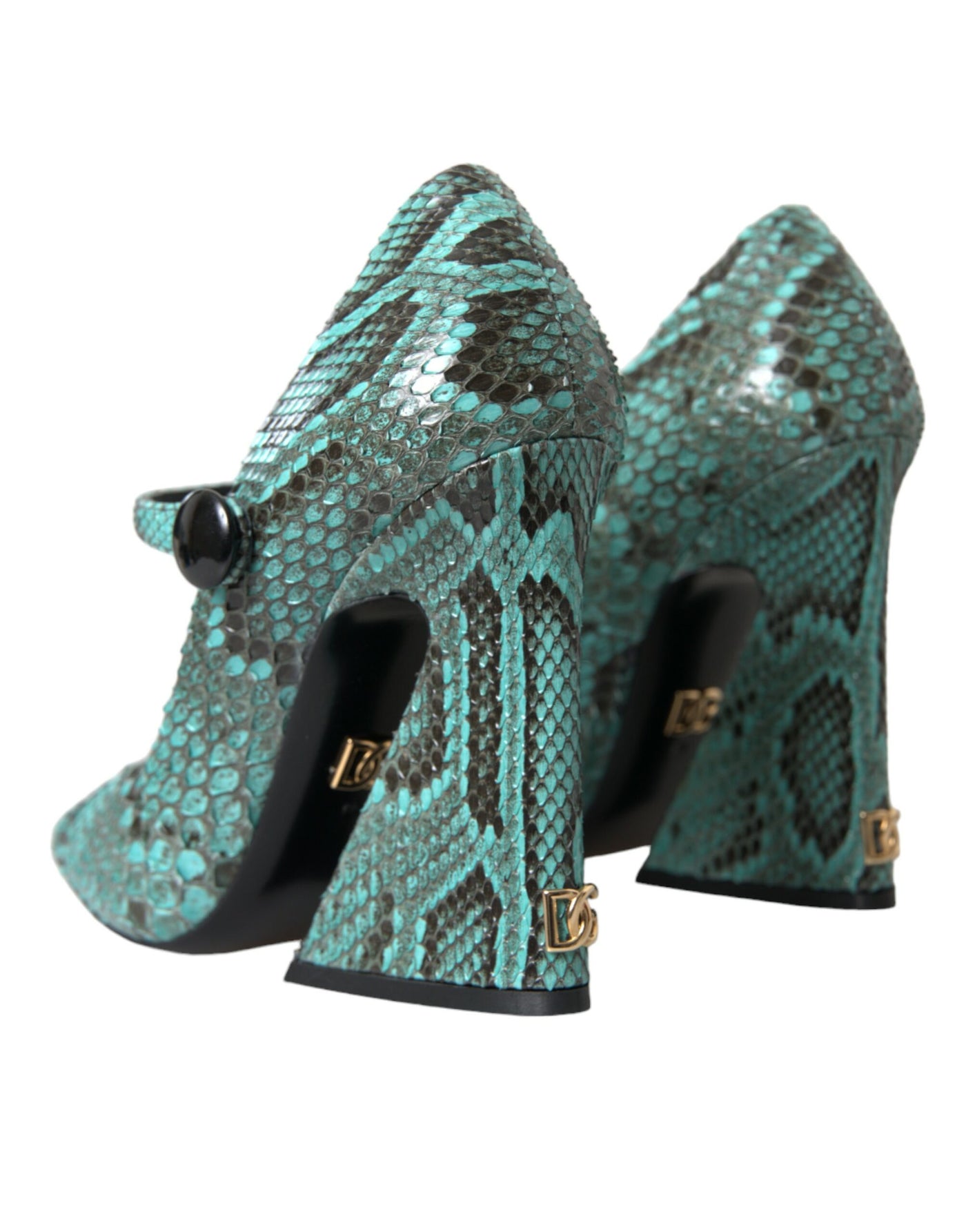 Dolce &amp; Gabbana Aqua Python leren Mary Jane pumps