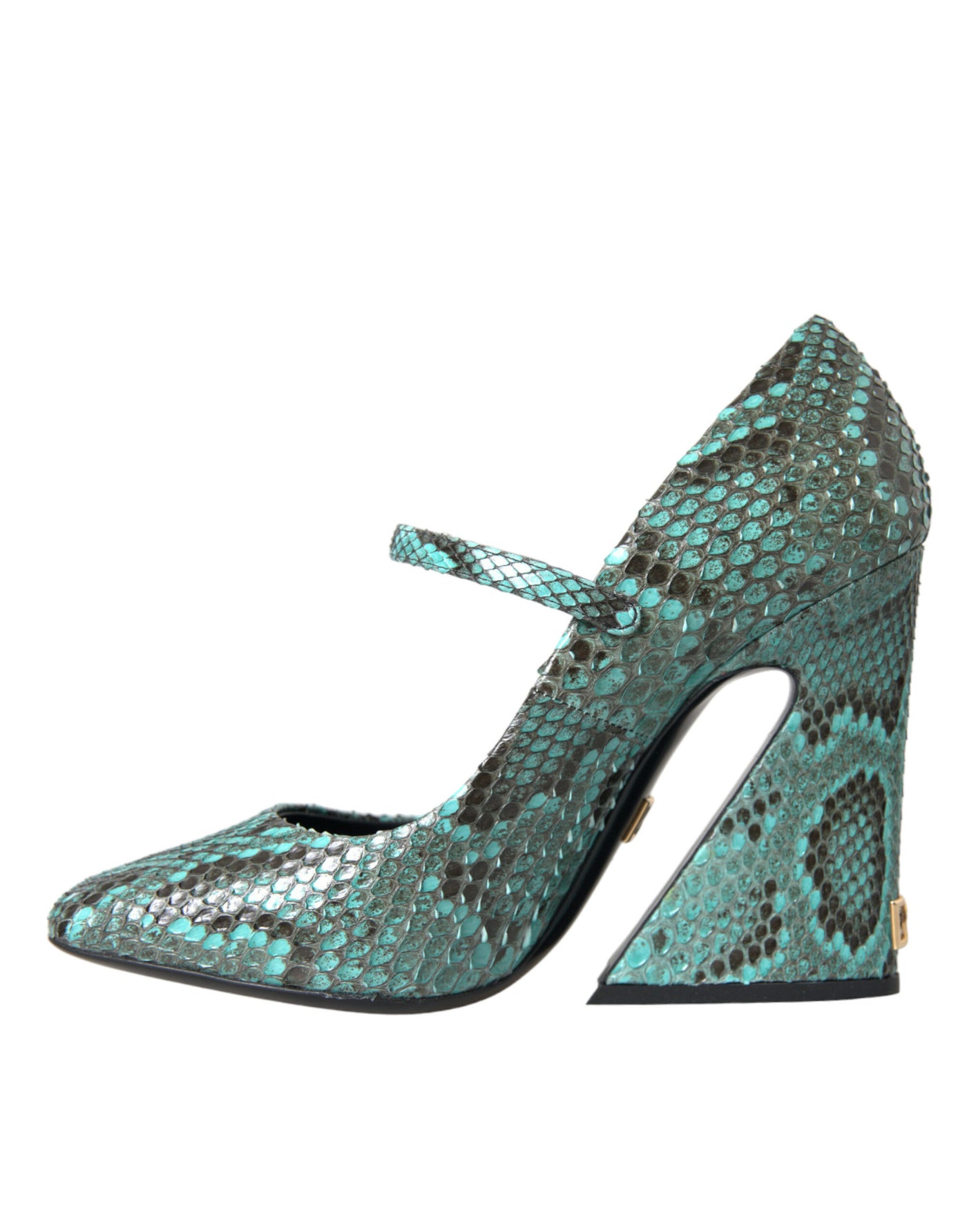 Dolce &amp; Gabbana Aqua Python leren Mary Jane pumps