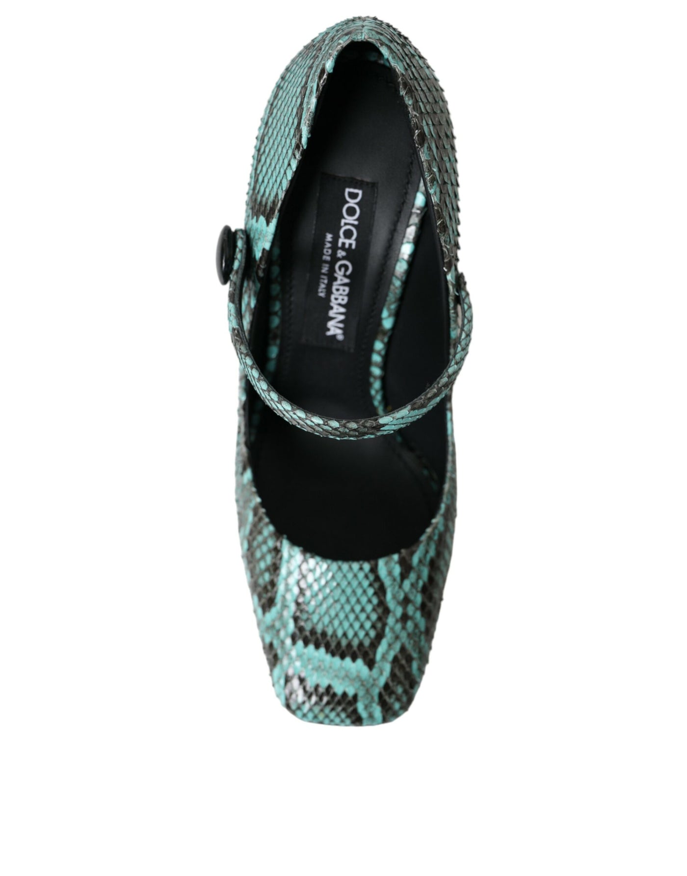 Dolce &amp; Gabbana Aqua Python leren Mary Jane pumps