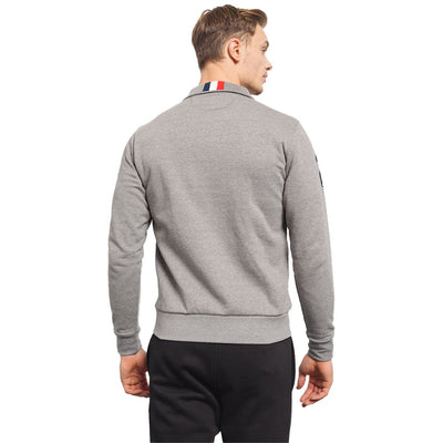 La Martina grijze katoenen herensweater