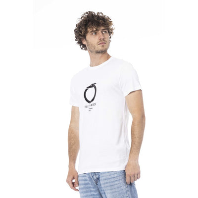 Trussardi Beachwear Wit Katoenen T-shirt