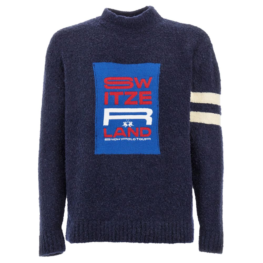 Pull en polyamide bleu La Martina