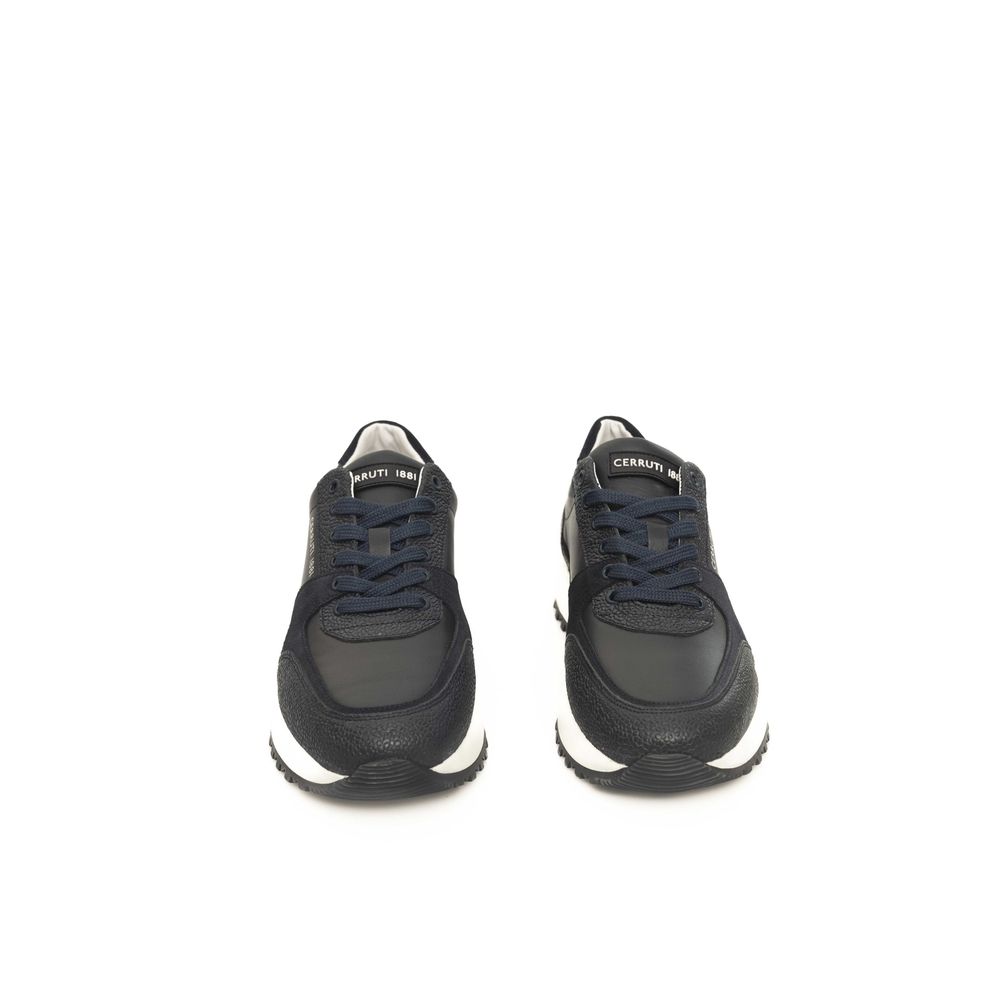 Cerruti 1881 blauwe koeienhuid heren sneaker