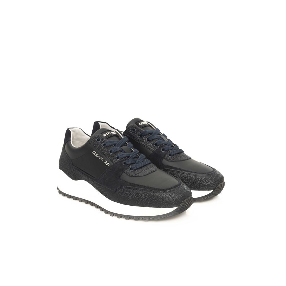 Cerruti 1881 blauwe koeienhuid heren sneaker