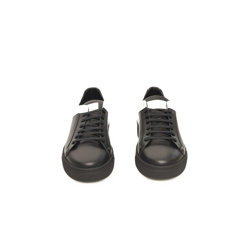 Cerruti 1881 Zwarte Koeienhuid Heren Sneaker