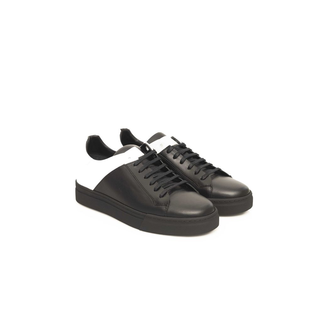 Cerruti 1881 Zwarte Koeienhuid Heren Sneaker