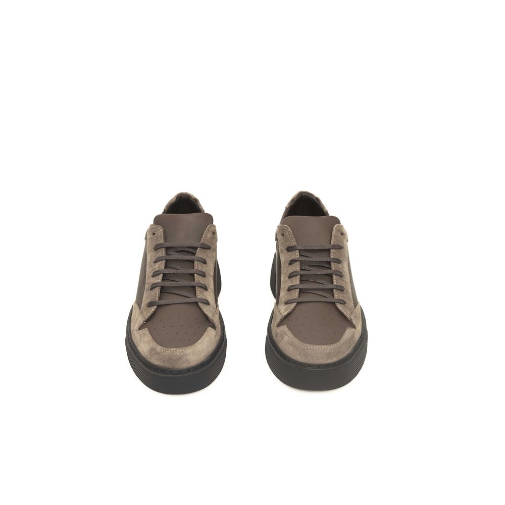 Cerruti 1881 beige lederen heren sneaker