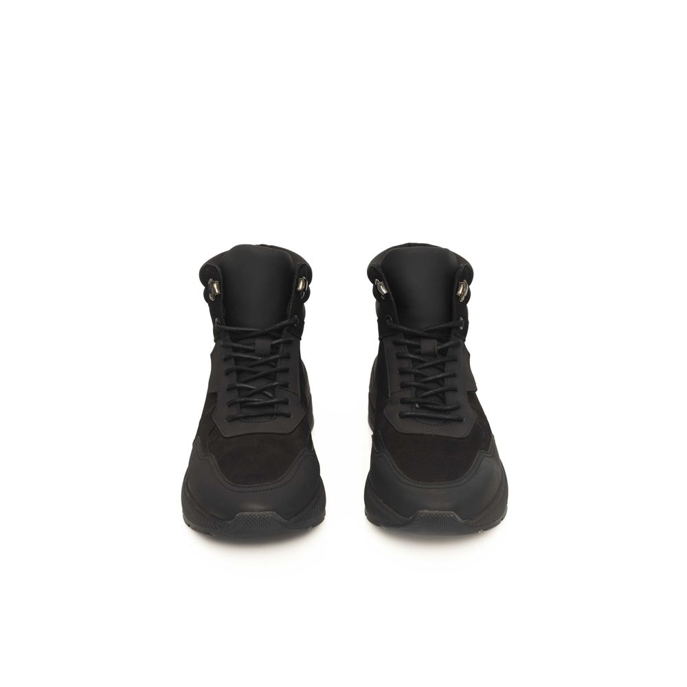 Cerruti 1881 Zwarte Leren Heren Sneaker
