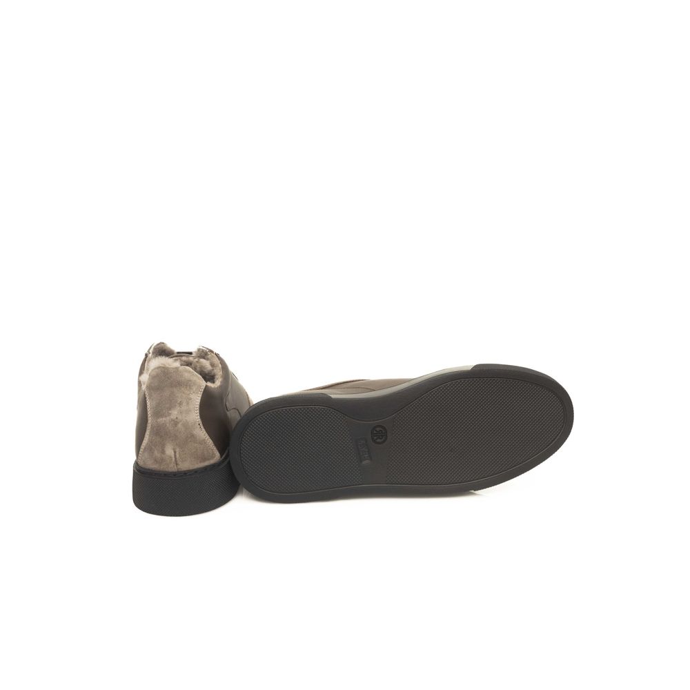 Cerruti 1881 beige koeienhuid heren sneaker