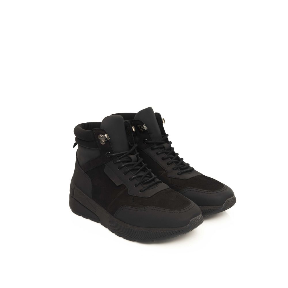 Cerruti 1881 Zwarte Leren Heren Sneaker