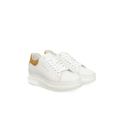 Baskets Cerruti 1881 en cuir blanc pour femme