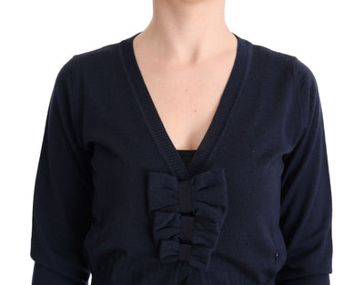 Pull chemisier en laine bleu MARGHI LO'