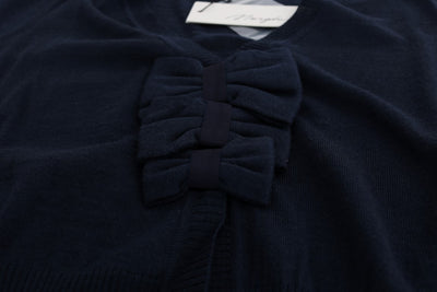 Pull chemisier en laine bleu MARGHI LO'