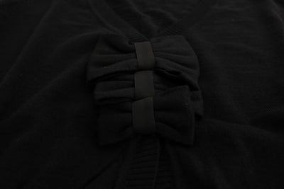 Pull chemisier en laine noire MARGHI LO'
