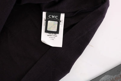 Costume National Purple V-neck Cotton T-shirt