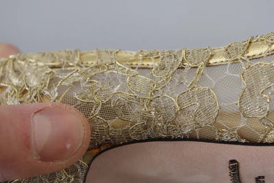 Dolce &amp; Gabbana gouden Taormina kant kristallen hakken pumps schoenen