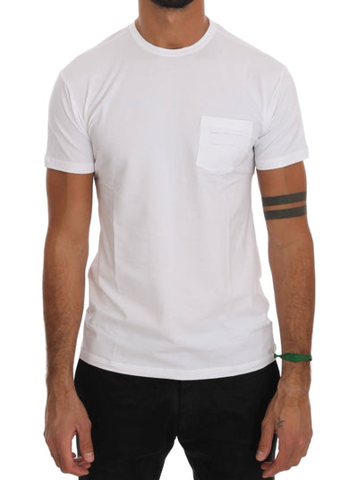 Daniele Alessandrini White Cotton Crewneck T-Shirt