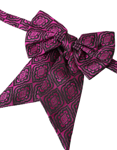 Nœud papillon ajustable en soie à ruban violet Dolce &amp; Gabbana pour homme