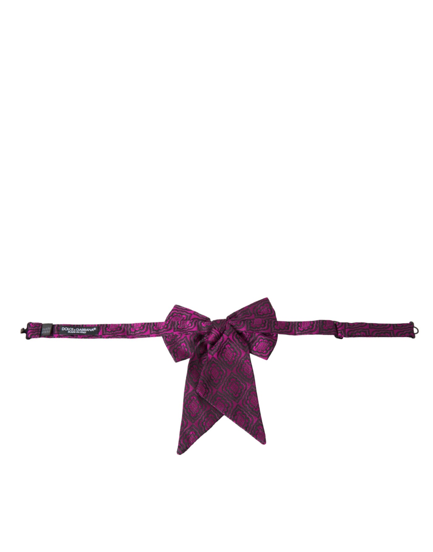 Nœud papillon ajustable en soie à ruban violet Dolce &amp; Gabbana pour homme