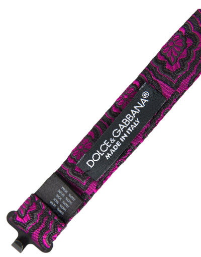 Nœud papillon ajustable en soie à ruban violet Dolce &amp; Gabbana pour homme