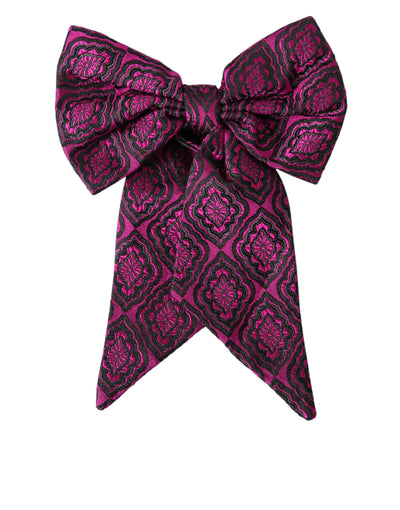 Nœud papillon ajustable en soie à ruban violet Dolce &amp; Gabbana pour homme