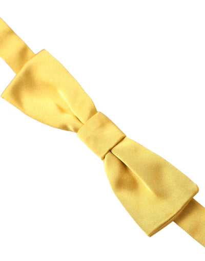 Nœud papillon ajustable en soie jaune Dolce &amp; Gabbana pour homme