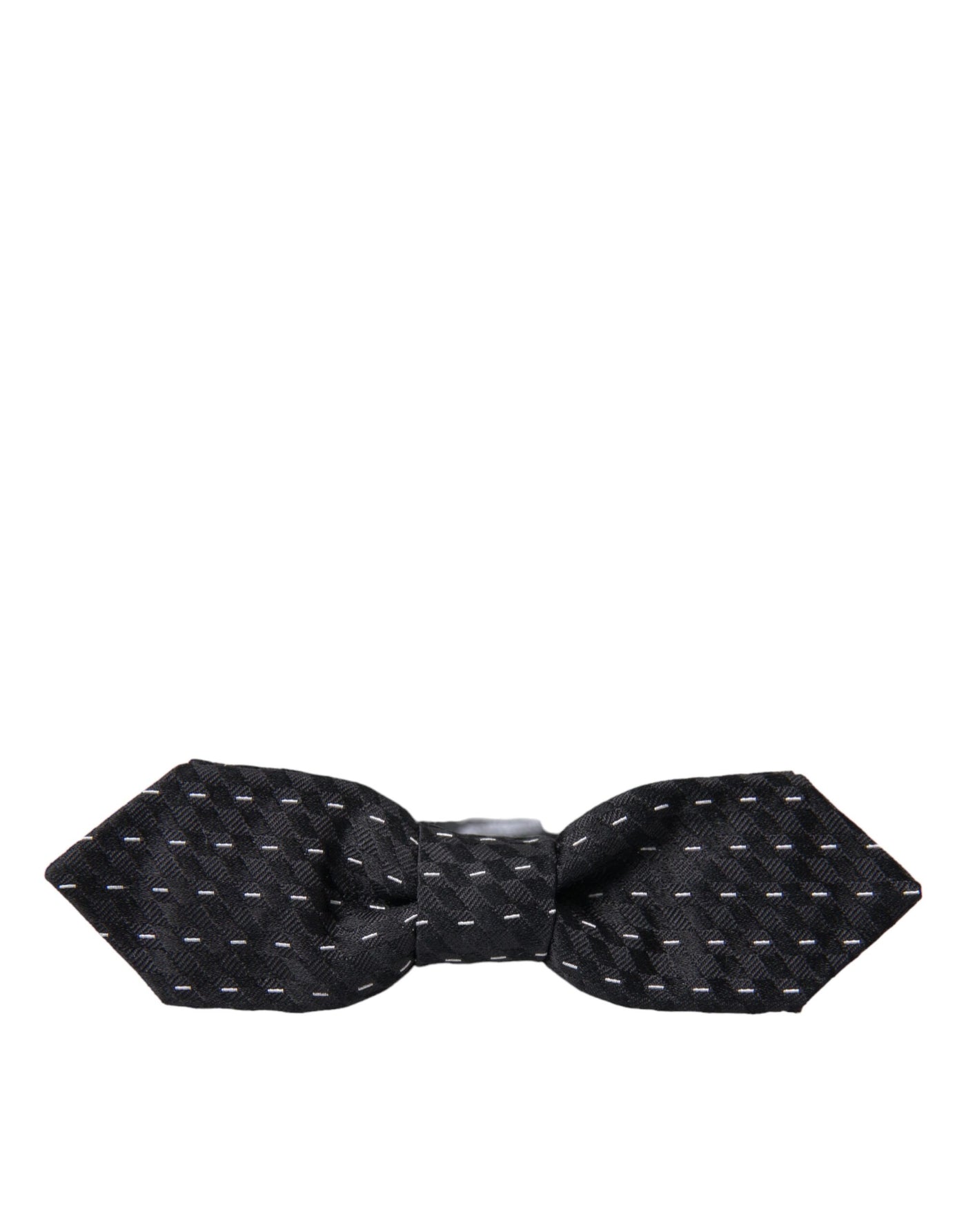 Nœud papillon homme en soie surpiqué noir et blanc Dolce &amp; Gabbana