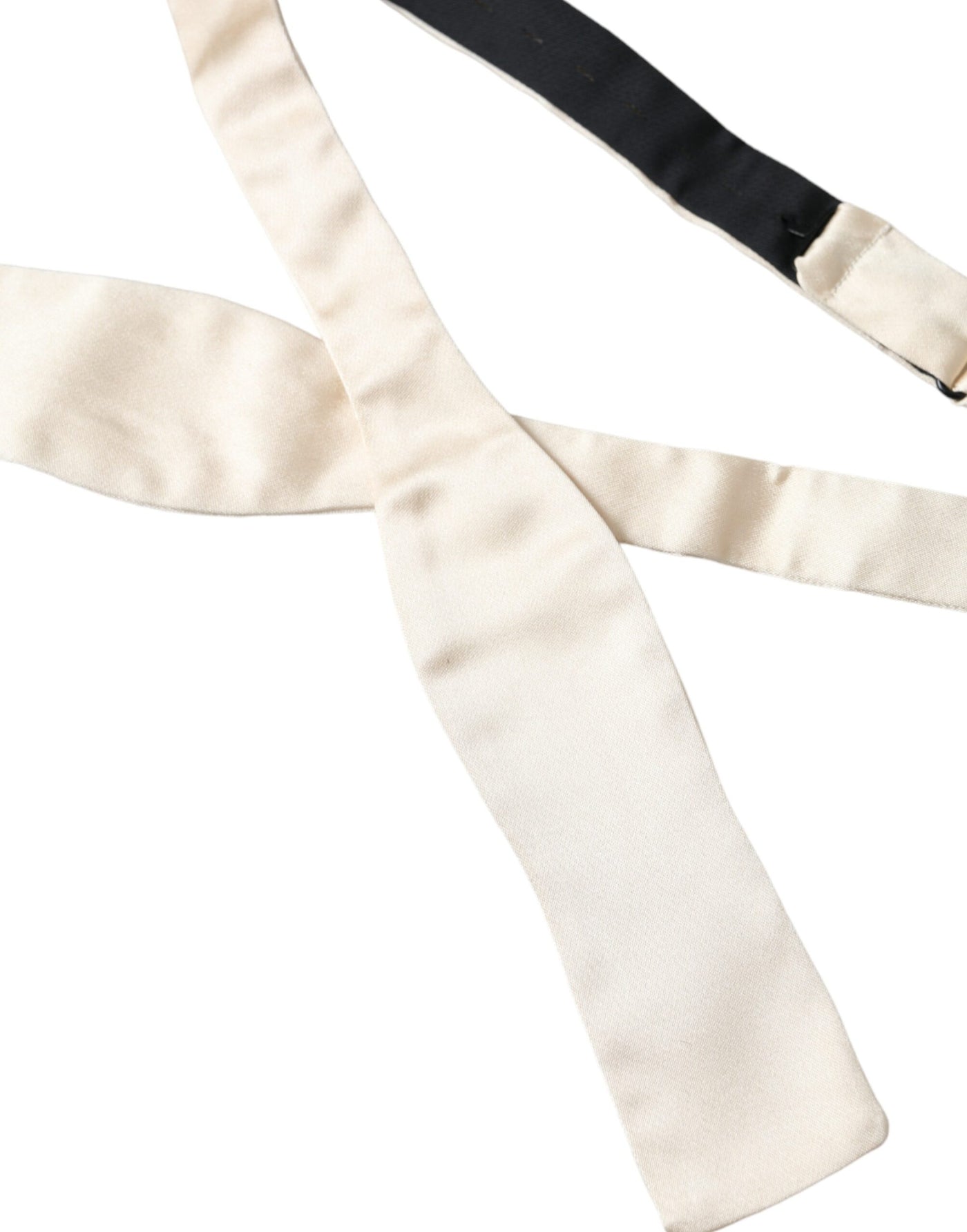 Cravate fine en soie beige Dolce &amp; Gabbana pour homme